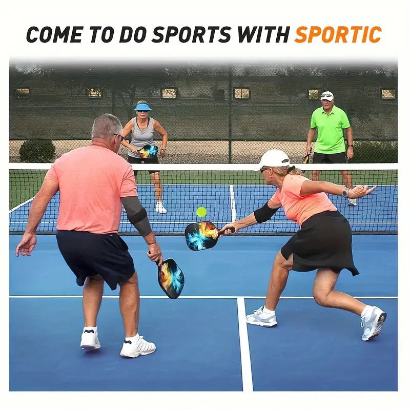 NNETM Portable Pickleball Net Set with Paddles