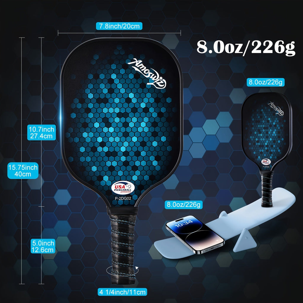 NNETM Pickleball Paddle Set 4-Pack Fiberglass Beginners
