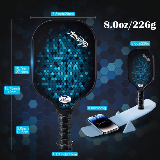 NNETM Pickleball Paddle Set 4-Pack Fiberglass Beginners