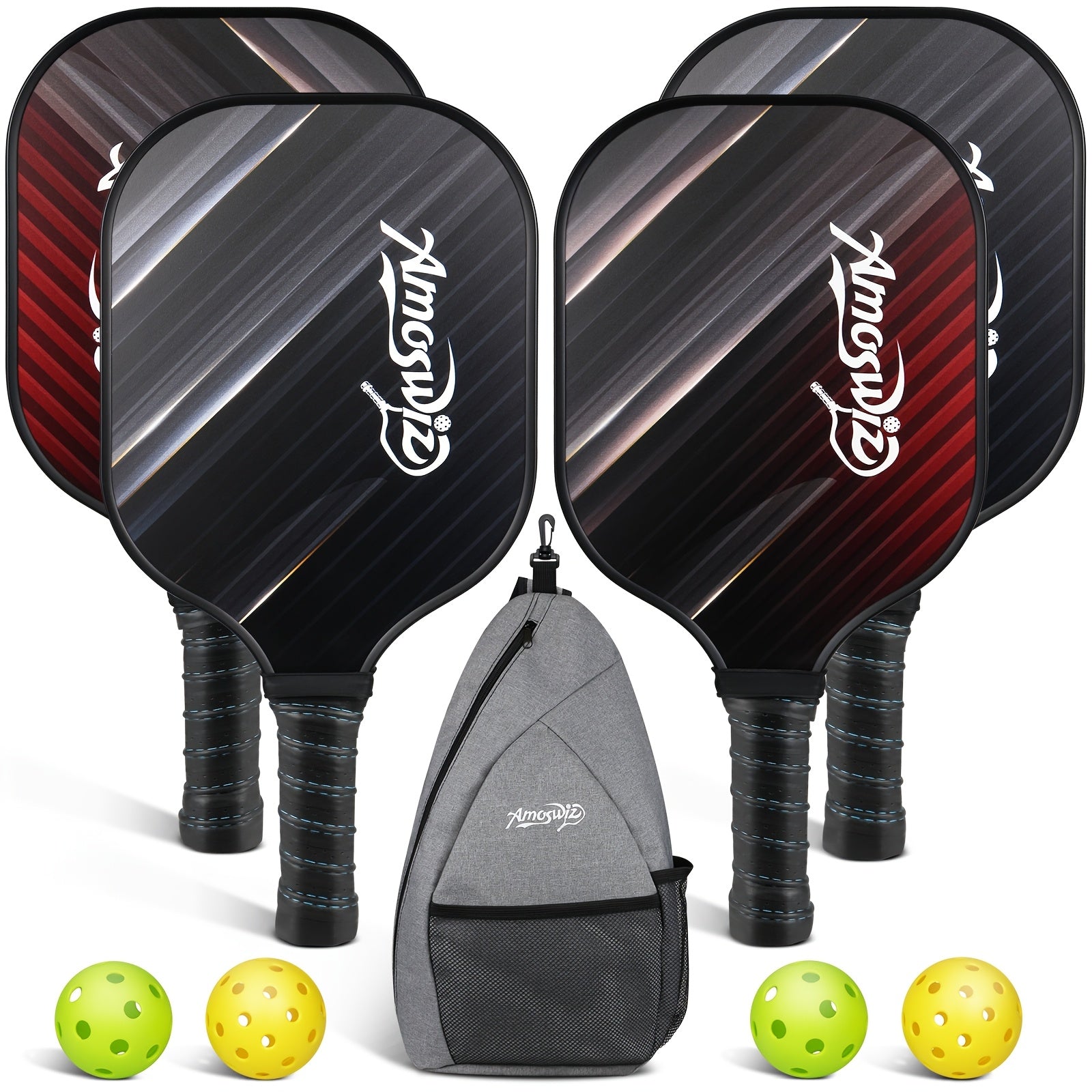 Pickleball Paddle Set with Balls & Bag (4pcs)