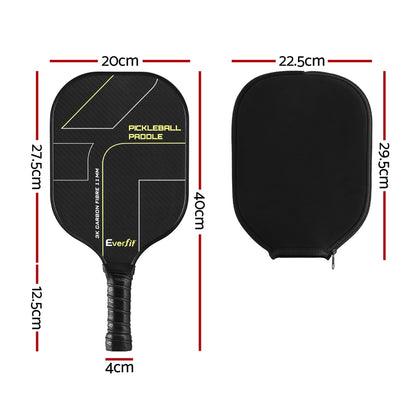 Everfit 2PCS Pickleball Paddles Set Outdoor Pickle Balls Rackets with Cover Bag Training