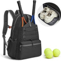 Backpack - Tennis Bag - Sports Bag - Waterproof Racket Bag - Suitable for multiple rackets with shoe compartment - black