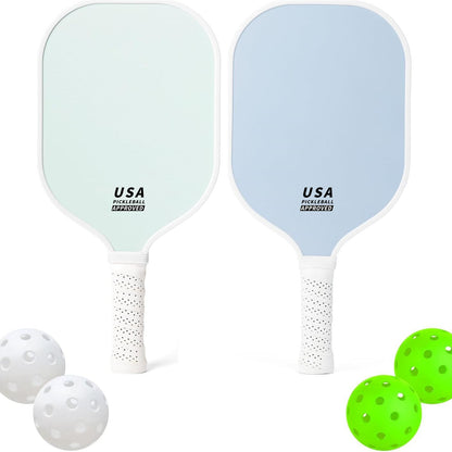 Purple Fiberglass Pickleball Paddle - Lightweight 215g with Anti-Slip TPU Grip for Outdoor Sports