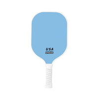 Blue Fiberglass Pickleball Paddle - Lightweight 215g with Anti-Slip TPU Grip for Outdoor Sports