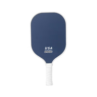Dark Blue Fiberglass Pickleball Paddle - Lightweight 215g with Anti-Slip TPU Grip for Outdoor Sports