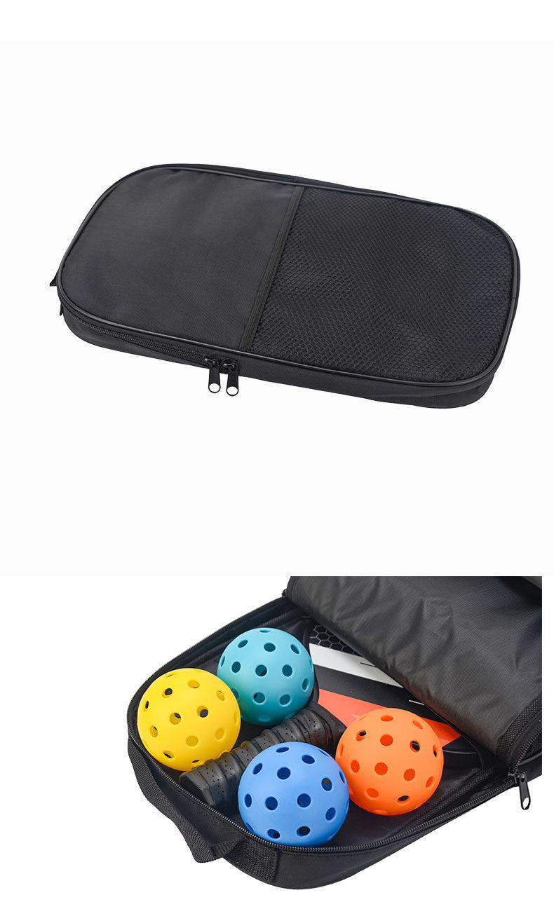 Orange Fiberglass Pickleball Paddle Set - 2 Minimalist Paddles, 4 Balls, and Carry Bag for Outdoor Play