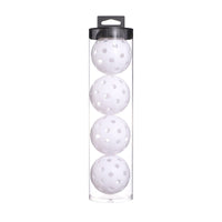 2 Tubes White Outdoor Pickleball Balls 4-Pack - Durable 40-Hole Design with Carry Tube(8 balls in total)