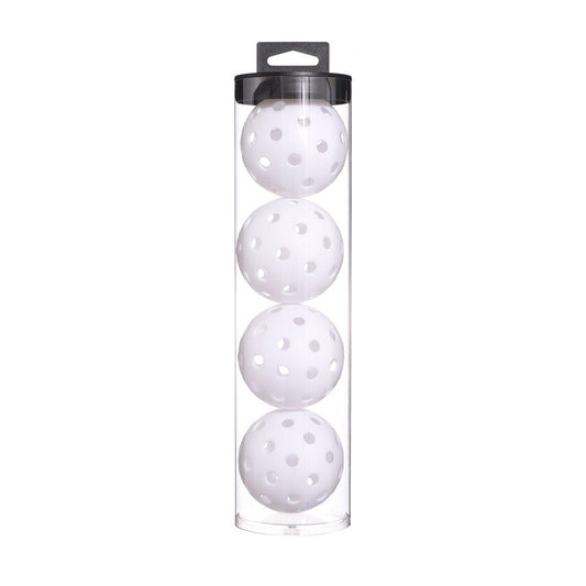 2 Tubes White Outdoor Pickleball Balls 4-Pack - Durable 40-Hole Design with Carry Tube(8 balls in total)