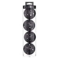 2 Tubes Black Outdoor Pickleball Balls 4-Pack - Durable 40-Hole Design with Carry Tube(8 balls in total)