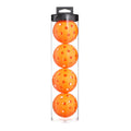 2 Tubes Orange Outdoor Pickleball Balls 4-Pack - Durable 40-Hole Design with Carry Tube(8 balls in total)