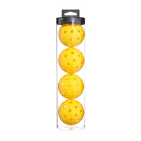 2 Tubes Yellow Outdoor Pickleball Balls 4-Pack - Durable 40-Hole Design with Carry Tube(8 balls in total)