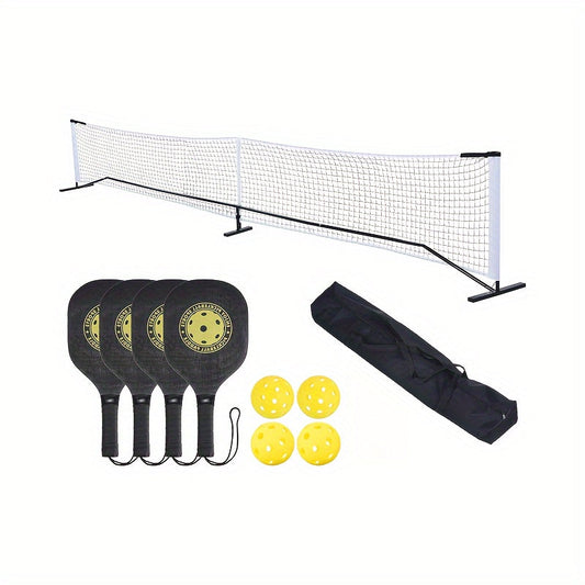 NNETM Portable Pickleball Net Set with Paddles