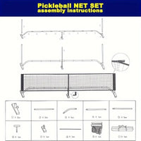 Portable Pickleball Net Set with Paddles